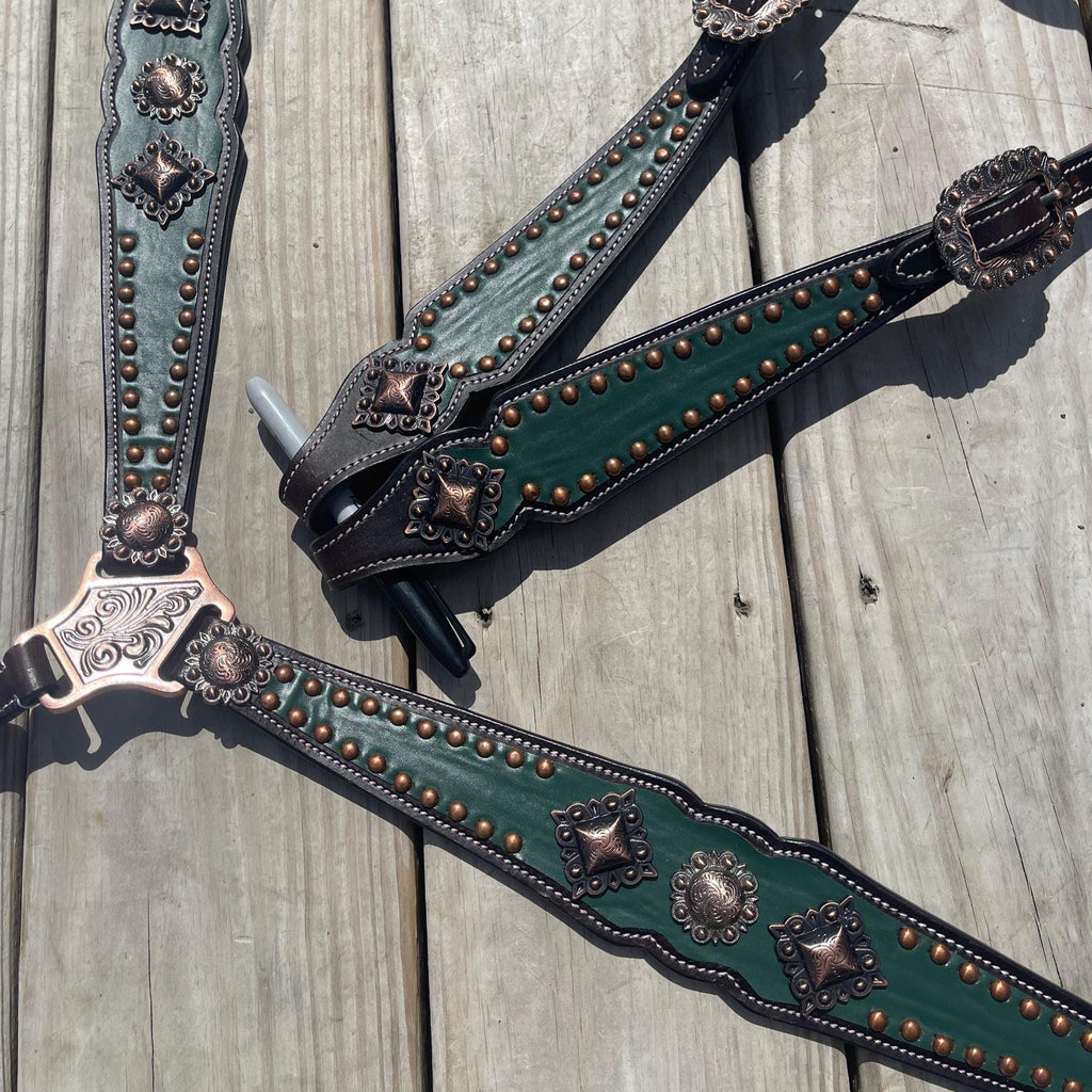 Western Horse Tack Set | Ready to ship| Hunter Green
