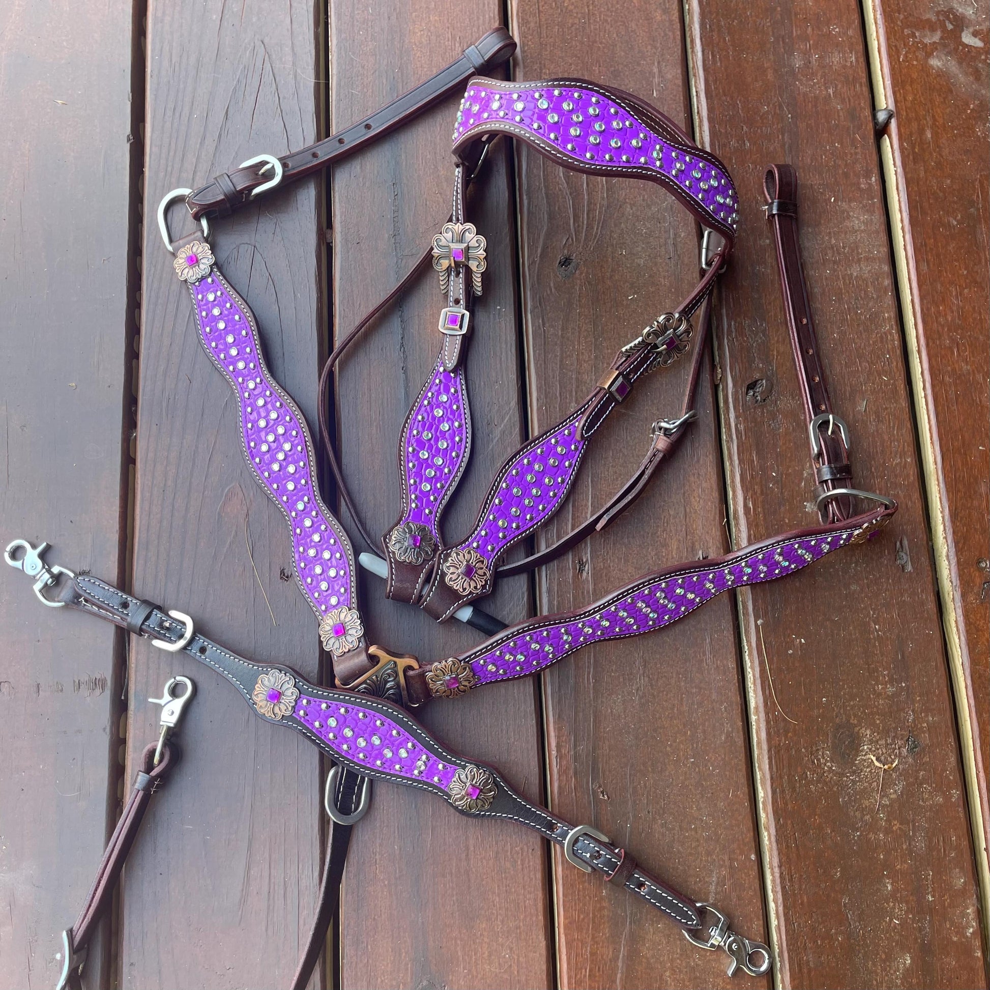 Purple Western Horse Tack Set- Barrel racing tack set