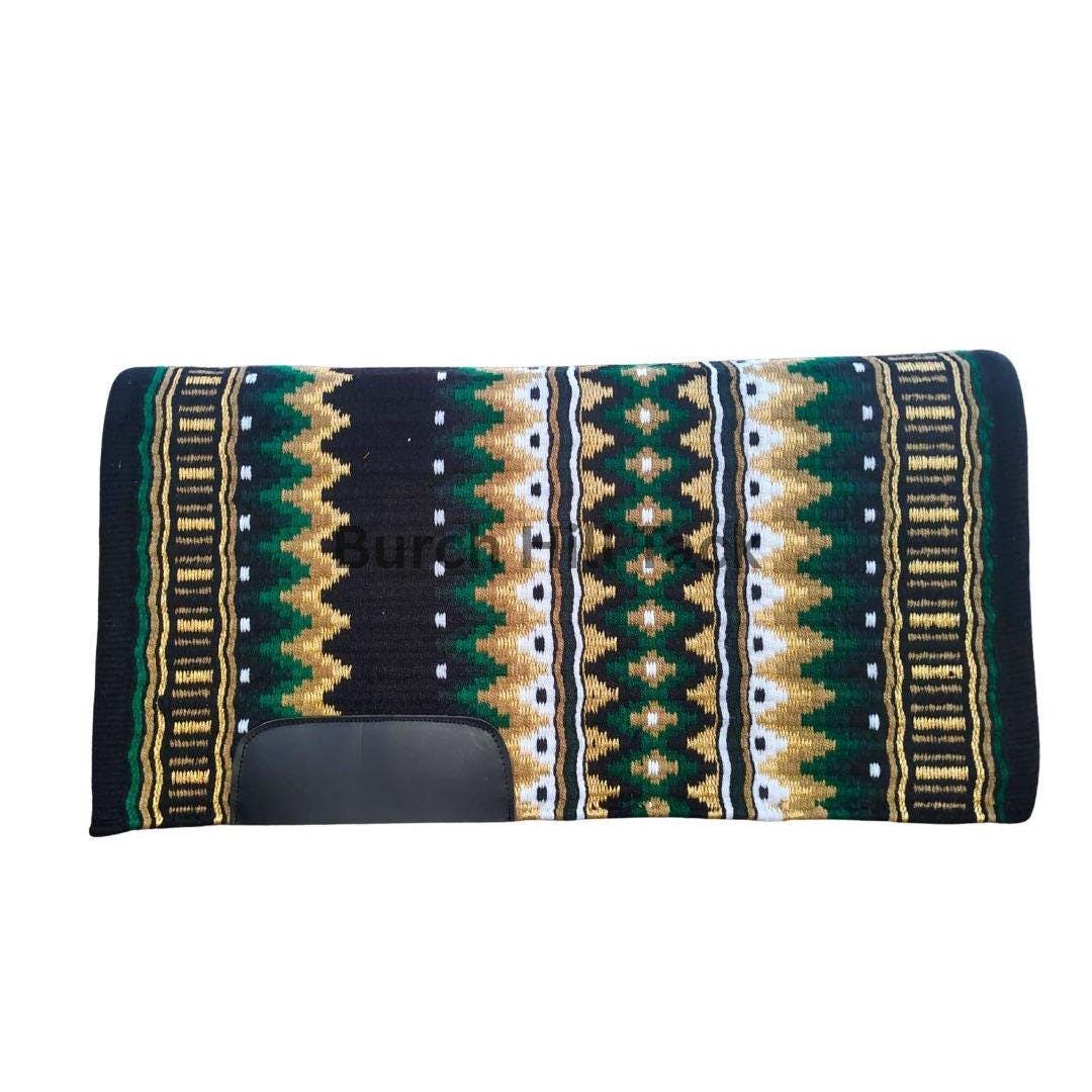Made-to-Order Western Pleasure & Ranch Riding Saddle Pad Hunter Green and Black