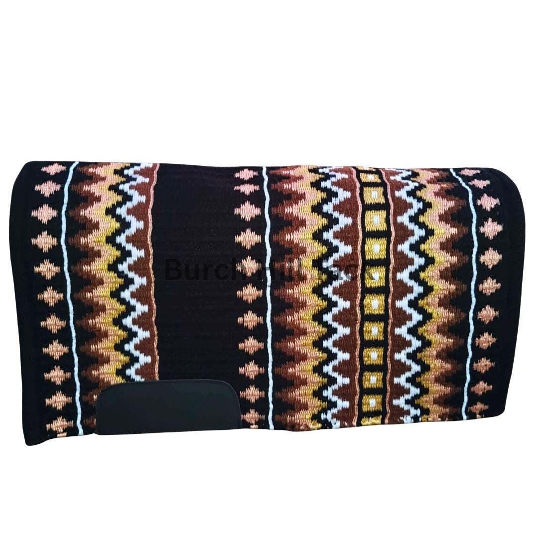Made-to-Order Western Pleasure & Ranch Riding Saddle Pad Black and brown