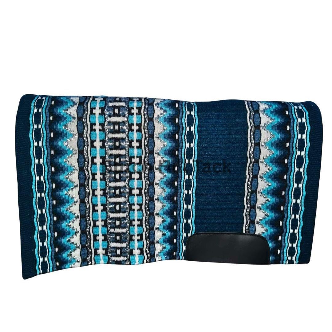Made-to-Order Western Pleasure & Ranch Riding Saddle Pad navy and White