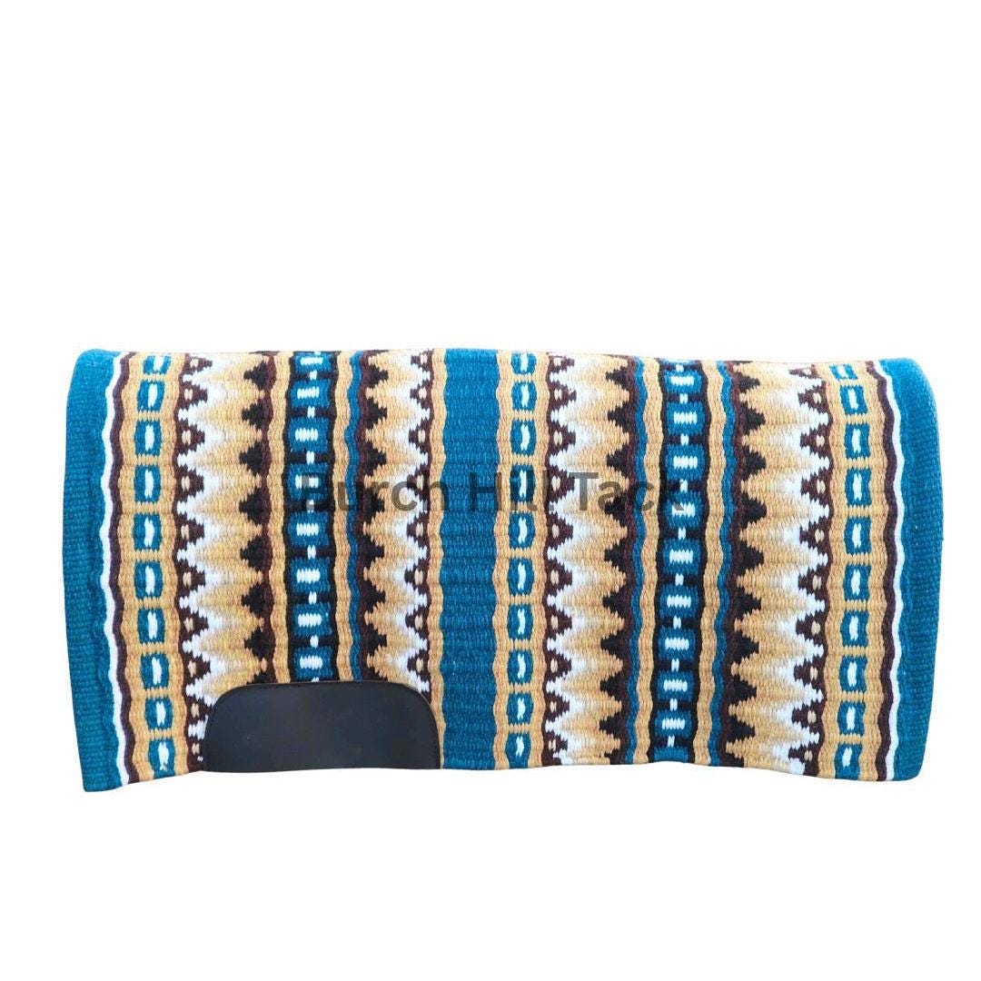 Made-to-Order Western Pleasure & Ranch Riding Saddle Pad Turquoise and Gold