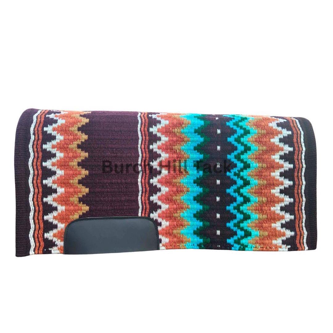Made-to-Order Western Pleasure & Ranch Riding Saddle Pad Turquoise and brown