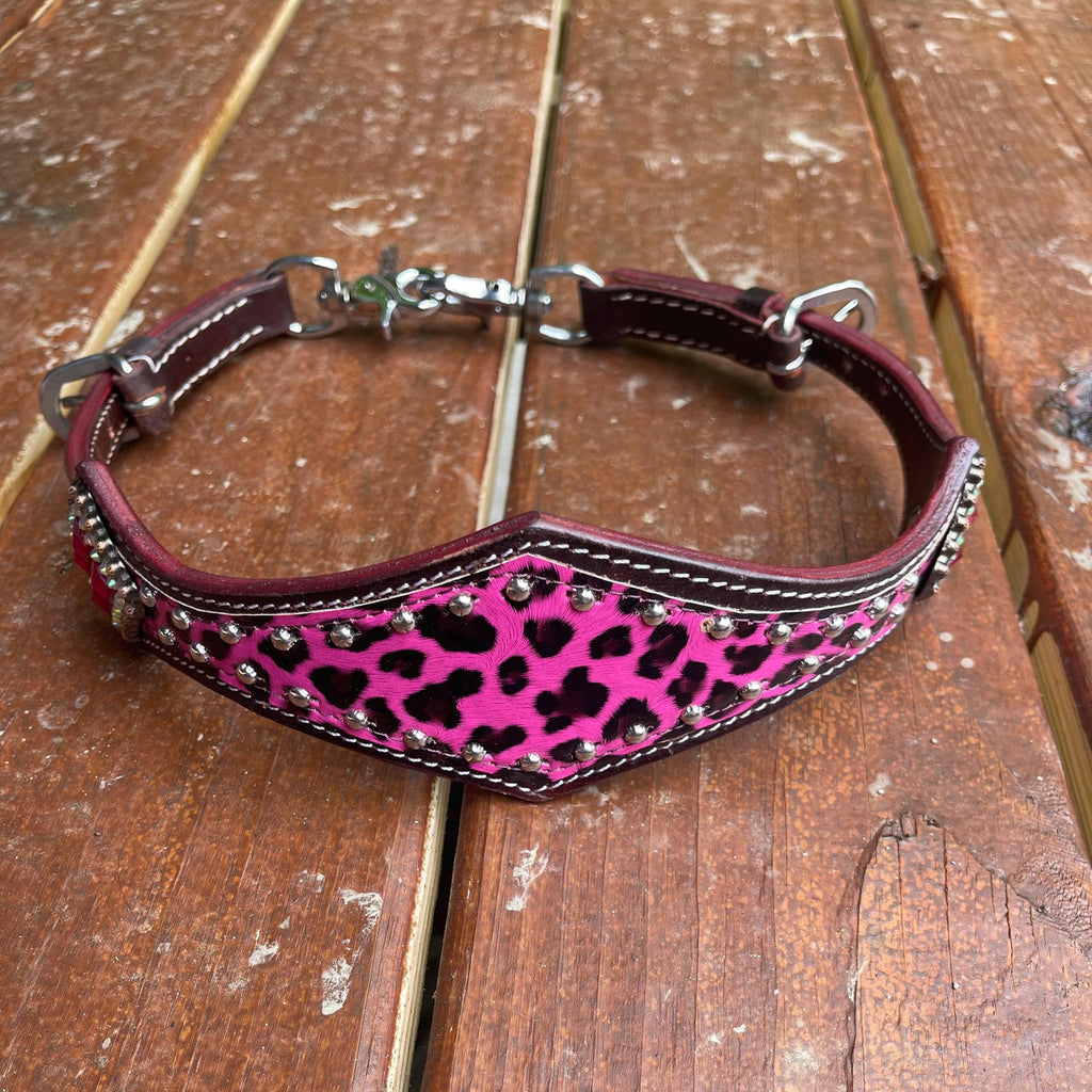 Pink Cheetah Print Wither Strap for Western Tack