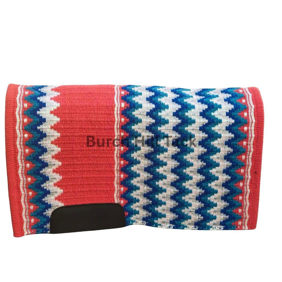 Made-to-Order Western Pleasure & Ranch Riding Saddle Pad Pink and blue