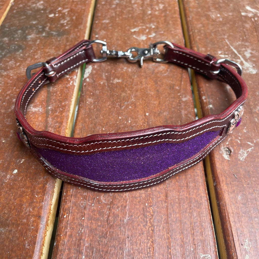 Purple Glitter Wither Strap for Western Tack