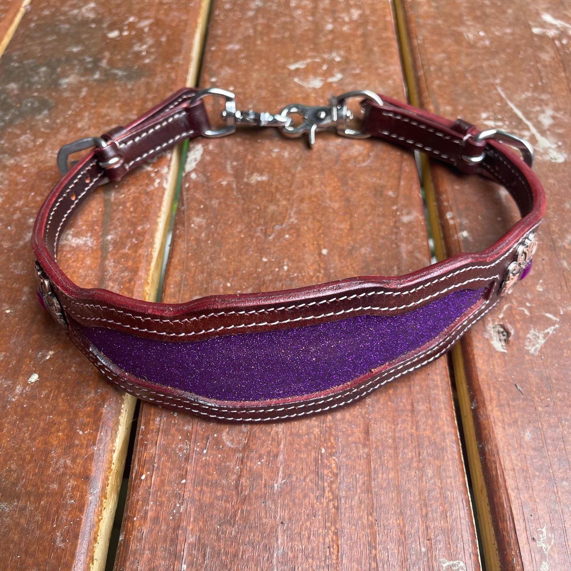 Purple Glitter Wither Strap for Western Tack