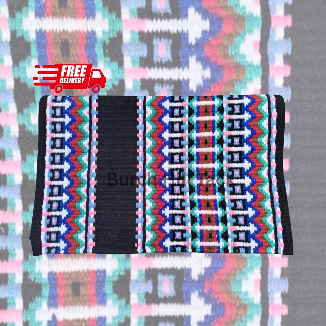 Western Show Pad Black and Purple| Western Pleasure & Ranch Riding Saddle Pad | Made to Order