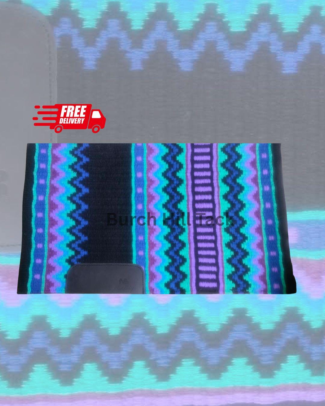 Western Show Pad Turquoise and Purple| Western Pleasure & Ranch Riding Saddle Pad| Made to Order