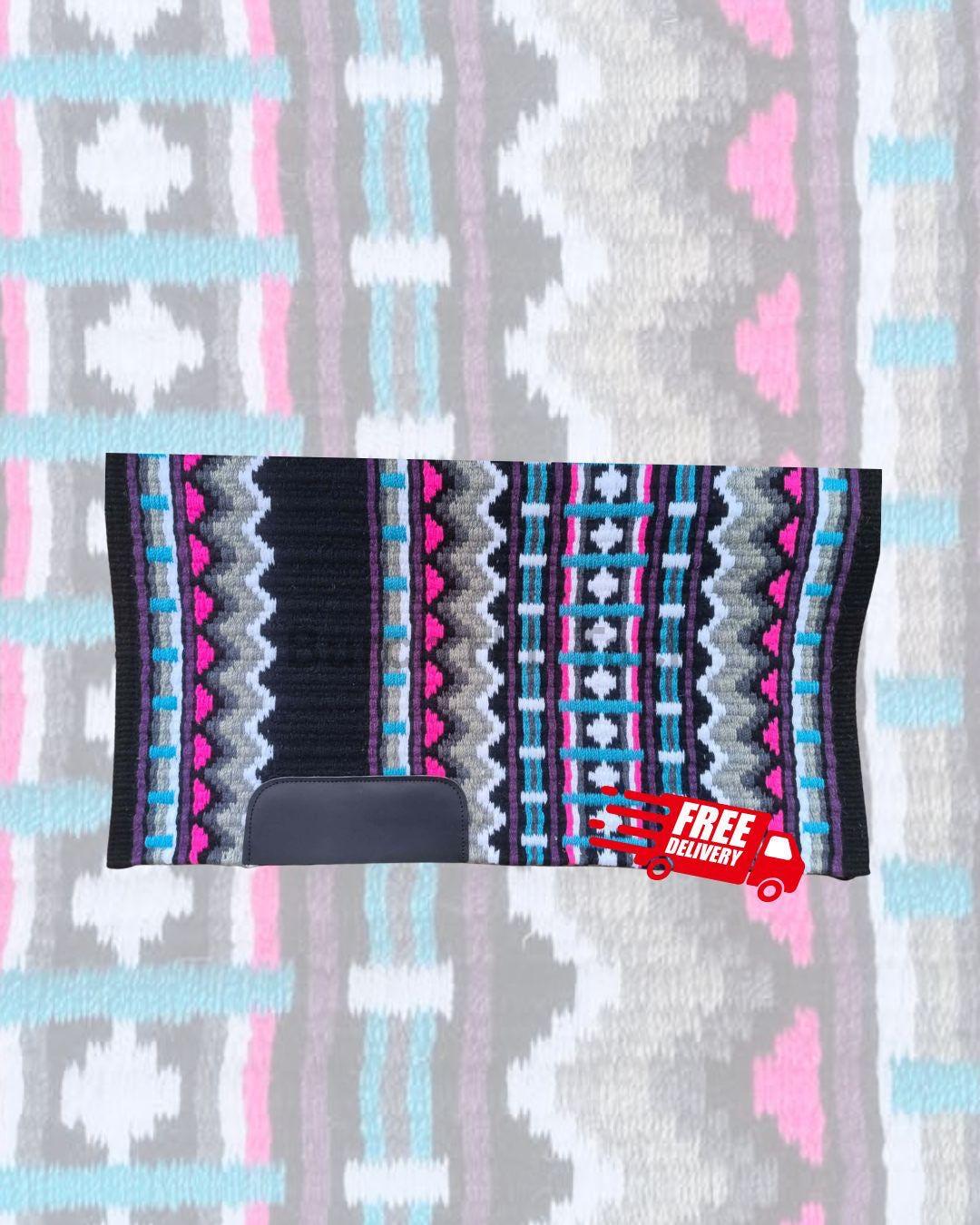 Western Show Pad Pink and Black| Western Pleasure & Ranch Riding Saddle Pad| Made to Order