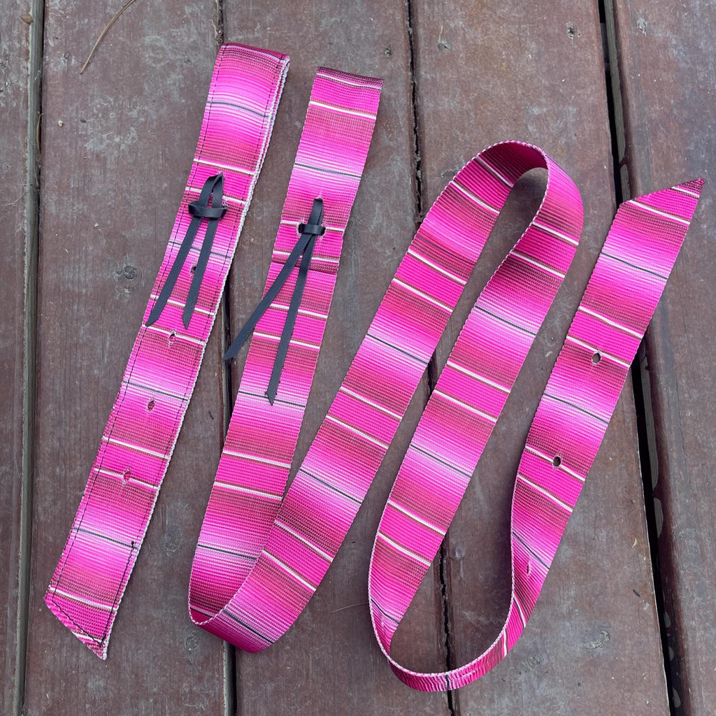 Latigo & Off Billet Set - Hot Pink