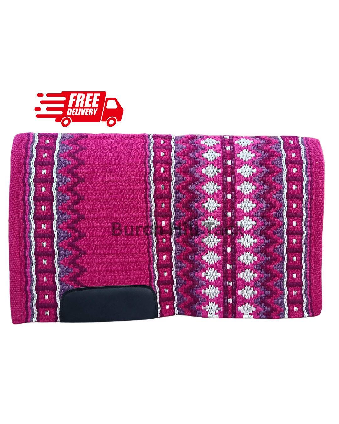 Made-to-Order Western Pleasure & Ranch Riding Saddle Pad Pink and White