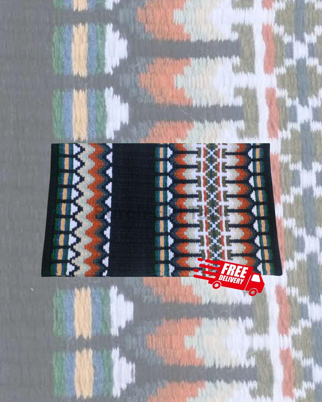 Black Western Pleasure Ranch Riding Saddle Pad | Handcrafted Show Horse Tack (BHT-SP003)