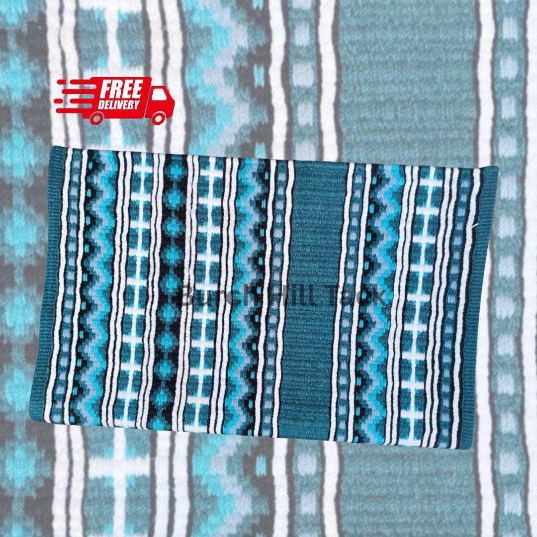 Western Show Pad Turquoise and baby blue|  Western Pleasure & Ranch Riding Saddle Pad| Made to Order