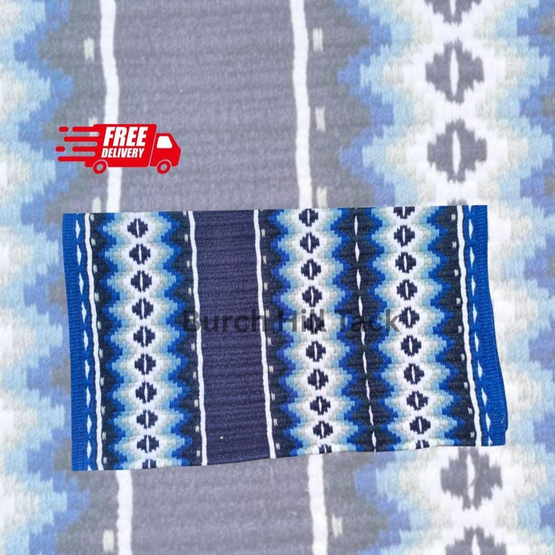Western Show Pad& Blanket Navy blue and turquoise| Made to Order