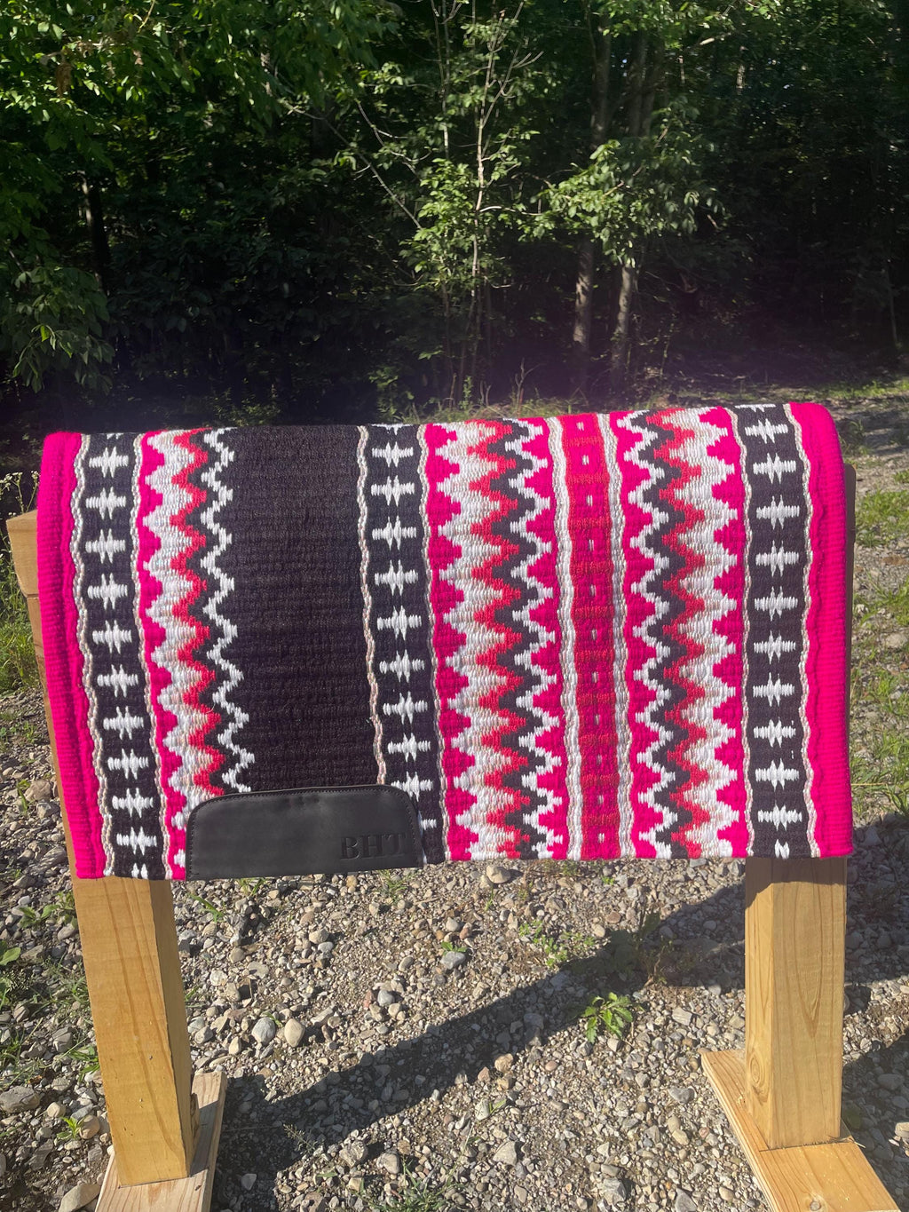 Western Show Shirt + show pad , Rhinestone Embellished, Made to Order| Pink& Black