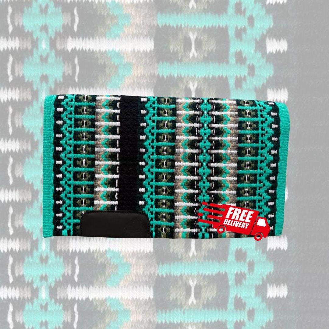 Western Show Pad Turquoise and Grey| Western Pleasure & Ranch Riding Saddle Pad| Made to Order