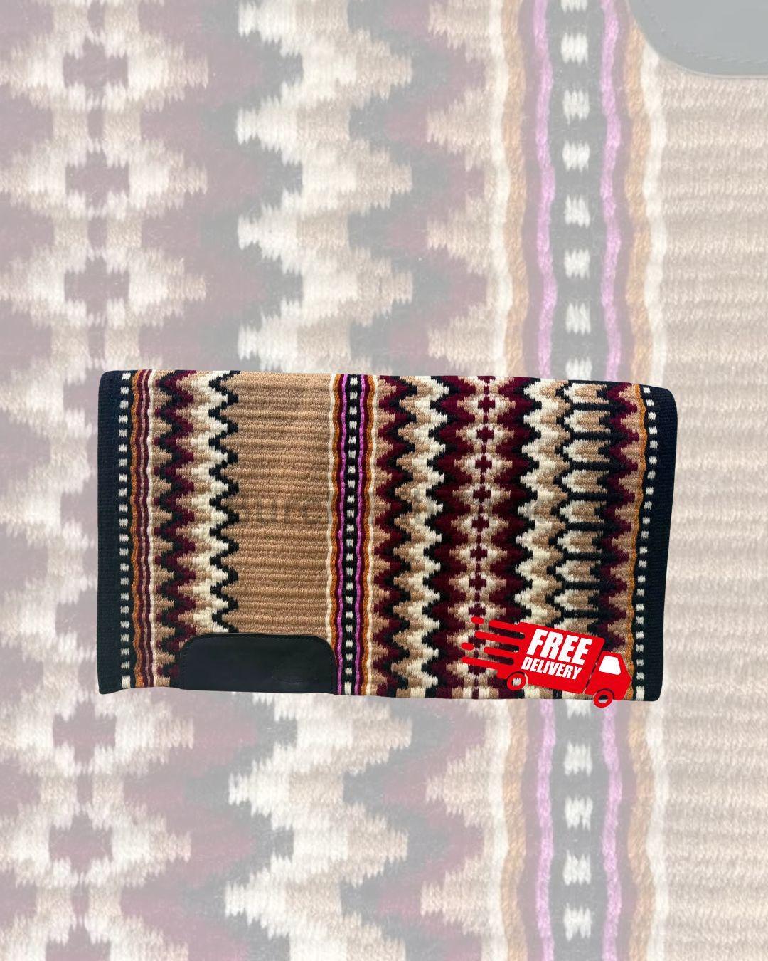 Western Show Pad Tan and Burgundy| Western Pleasure & Ranch Riding Saddle Pad| Made to Order