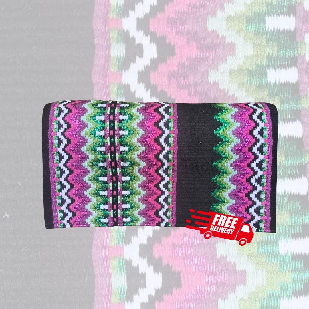 Western Show Pad Green and Pink| Western Pleasure & Ranch Riding Saddle Pad| Made to Order