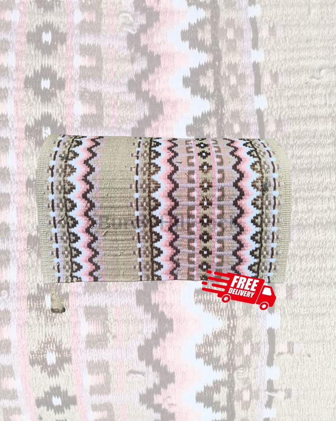 Western Show Pad tan and pink| Western Pleasure & Ranch Riding Saddle Pad| Made to Order
