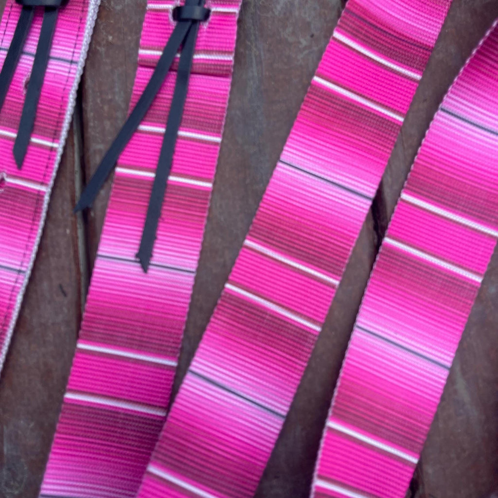 Latigo & Off Billet Set - Hot Pink