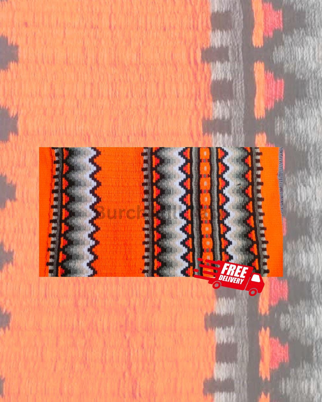 Vibrant Orange Western Pleasure Ranch Riding Saddle Pad | Handcrafted Show Horse Tack