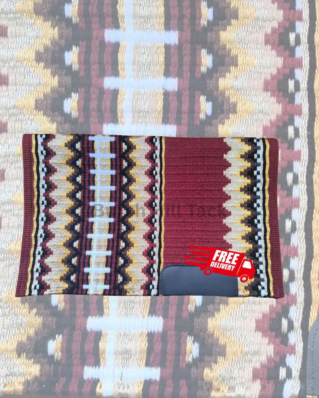 Burgundy Western Pleasure Ranch Riding Saddle Pad | Handcrafted Show Horse Tack