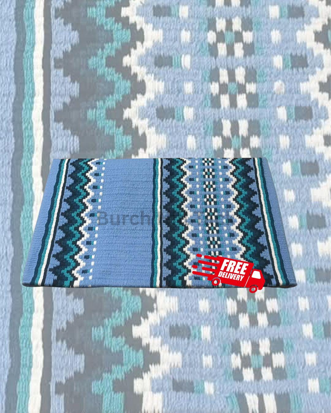 Blue Western Pleasure Ranch Riding Saddle Pad | Handcrafted Show Horse Tack