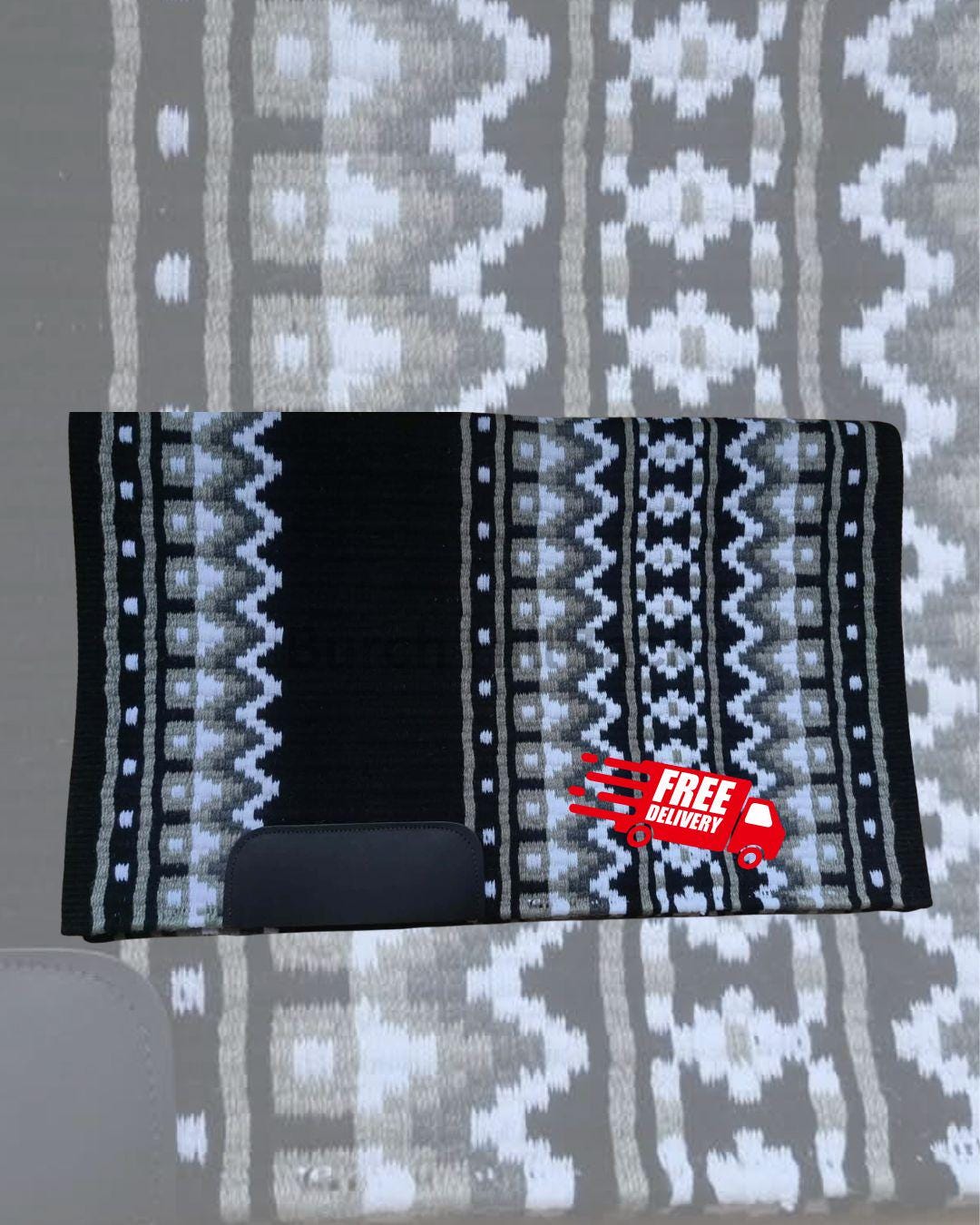 Black Western Pleasure Ranch Riding Saddle Pad | Handcrafted Show Horse Tack