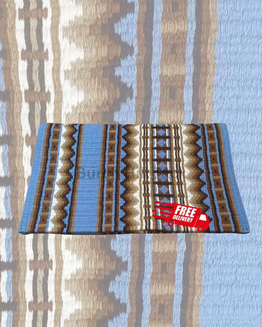 Blue Western Pleasure Ranch Riding Saddle Pad | Handcrafted Show Horse Tack