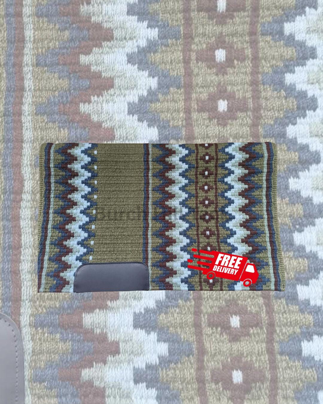 Olive Green Western Pleasure Ranch Riding Saddle Pad | Handcrafted Show Horse Tack