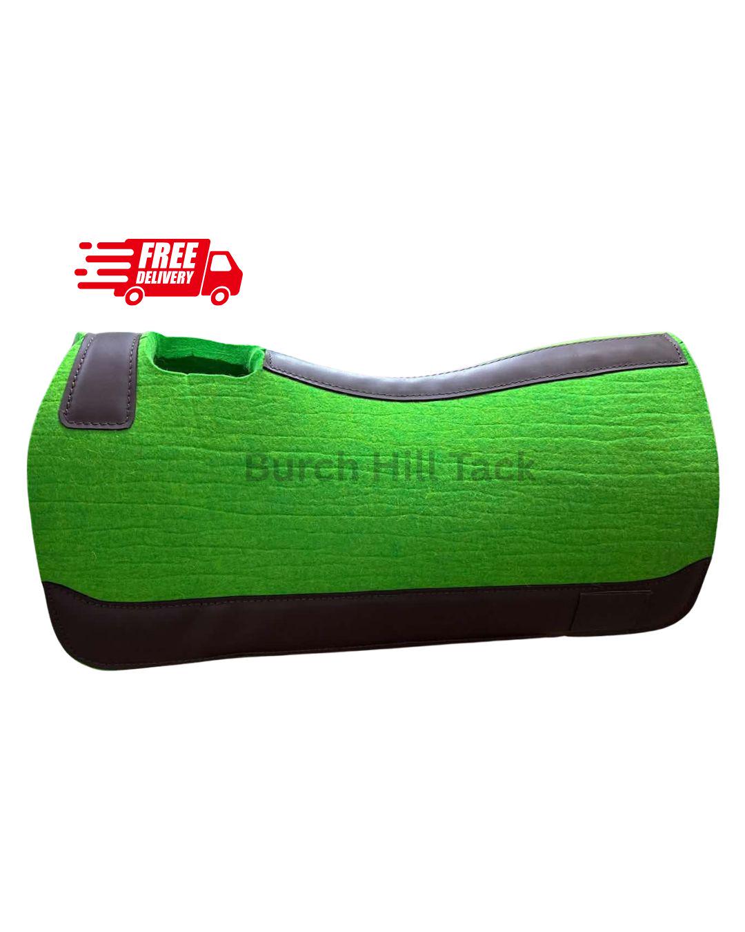 Wool Felt Western Saddle Pad, Contoured Horse Saddle Pad, Thick Western Riding Pad, Durable Ranch & Trail Tack