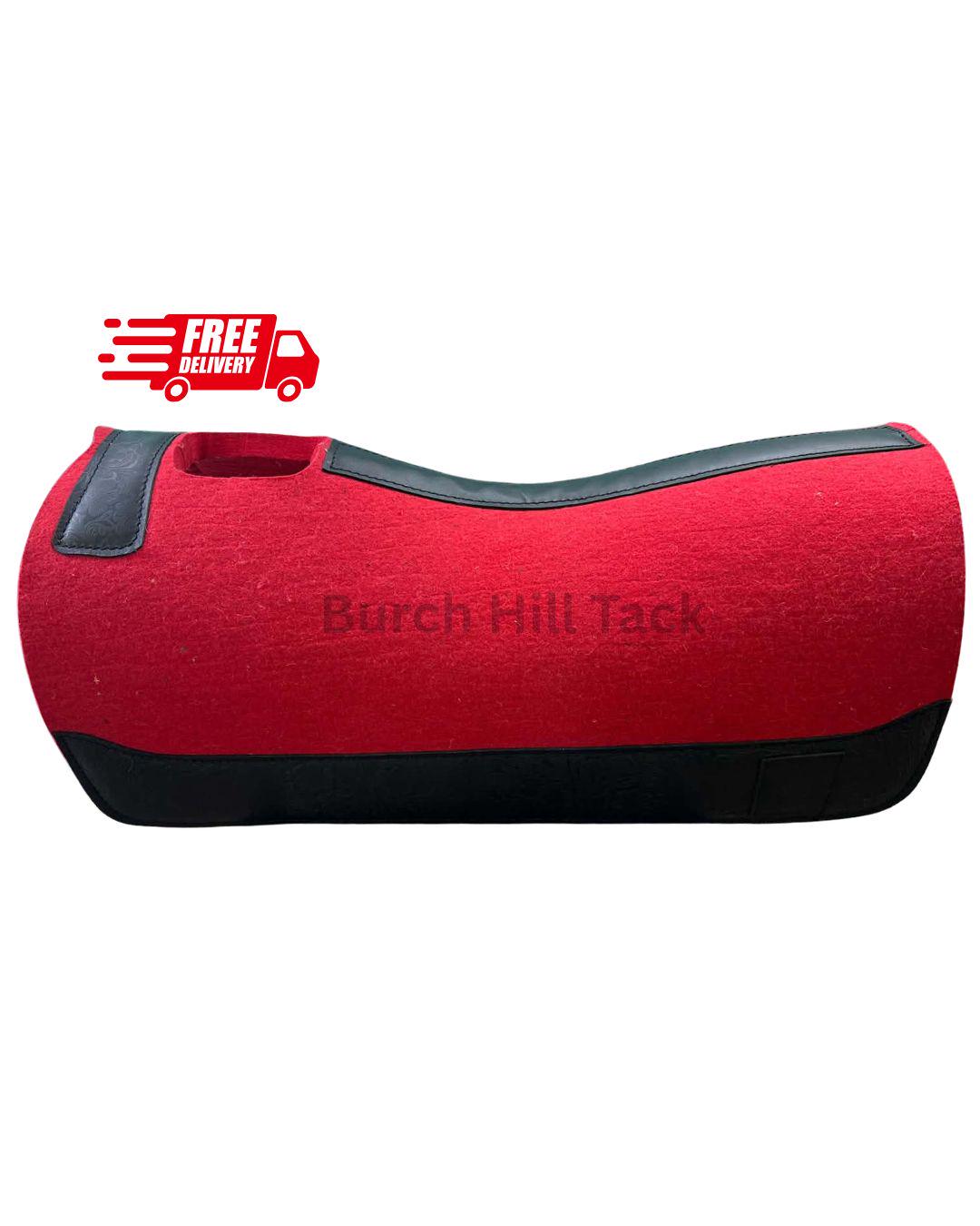 Wool Felt Western Saddle Pad, Contoured Horse Saddle Pad, Thick Western Riding Pad, Durable Ranch & Trail Tack