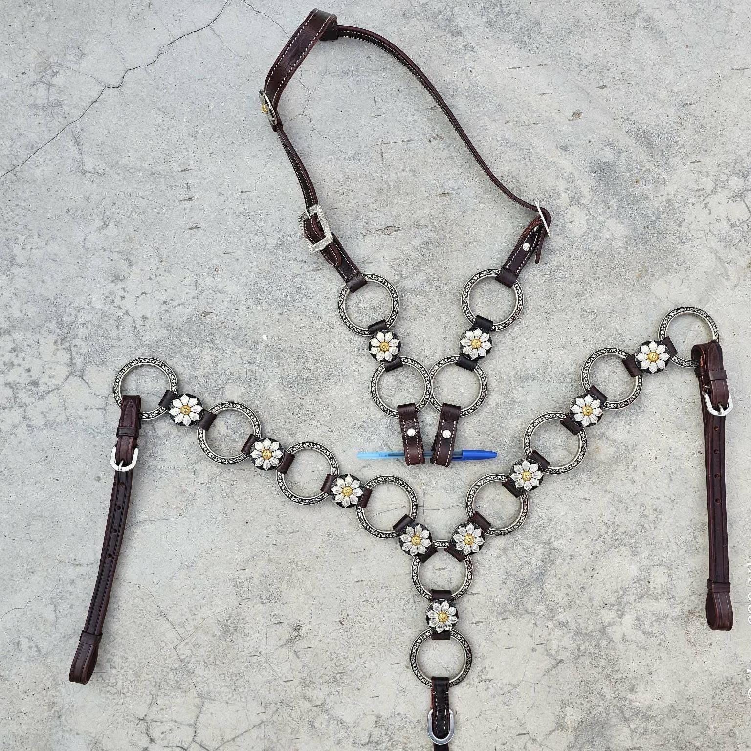 Western Horse Tack Set | Daisy Ring Set | Made to Order (BHT114)