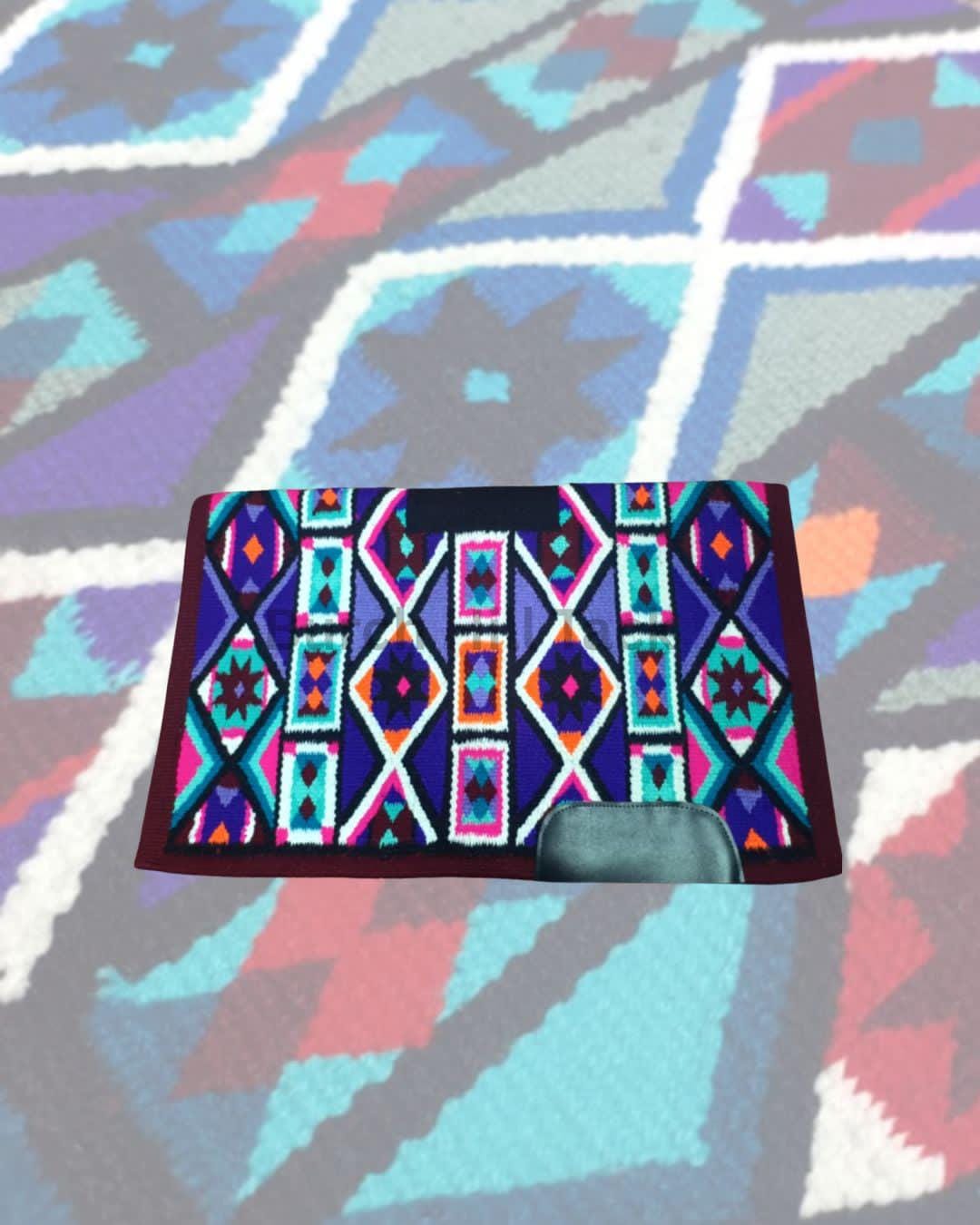 Dark Patterned Western Pleasure Ranch Riding Saddle Pad | Handcrafted Show Horse Tack