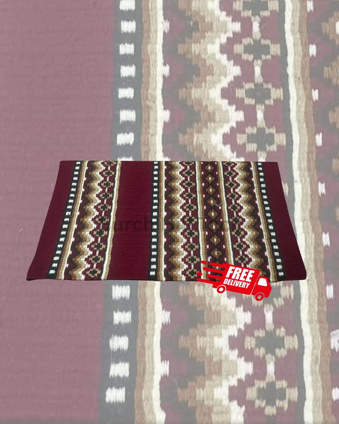 Burgundy Western Pleasure Ranch Riding Saddle Pad | Handcrafted Show Horse Tack