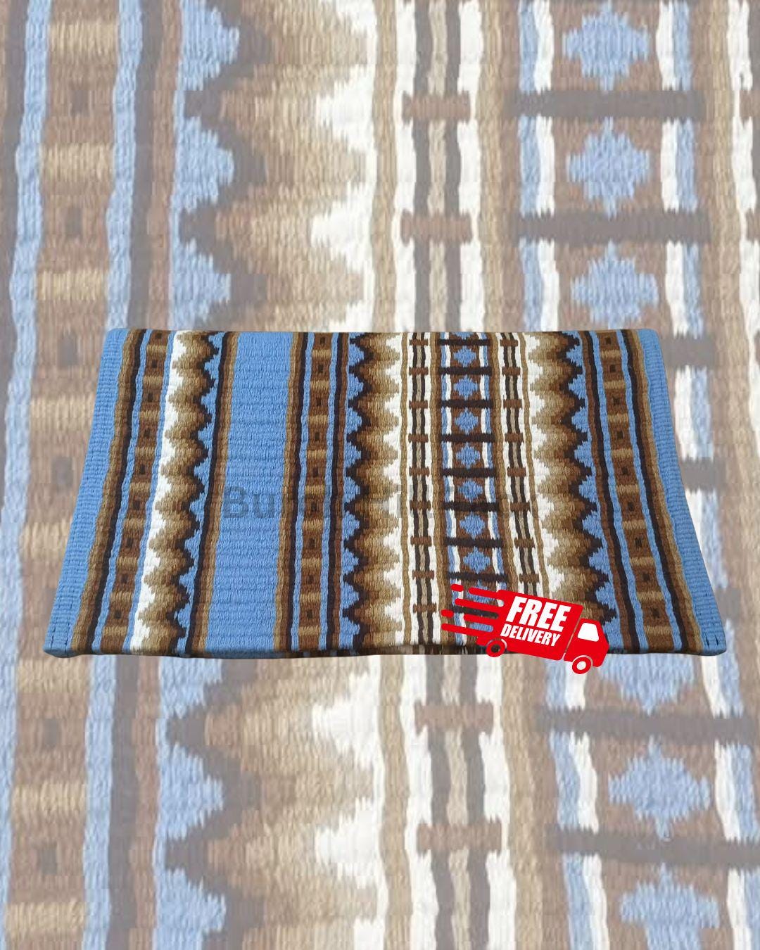 Baby Blue Western Pleasure Ranch Riding Saddle Pad | Handcrafted Show Horse Tack