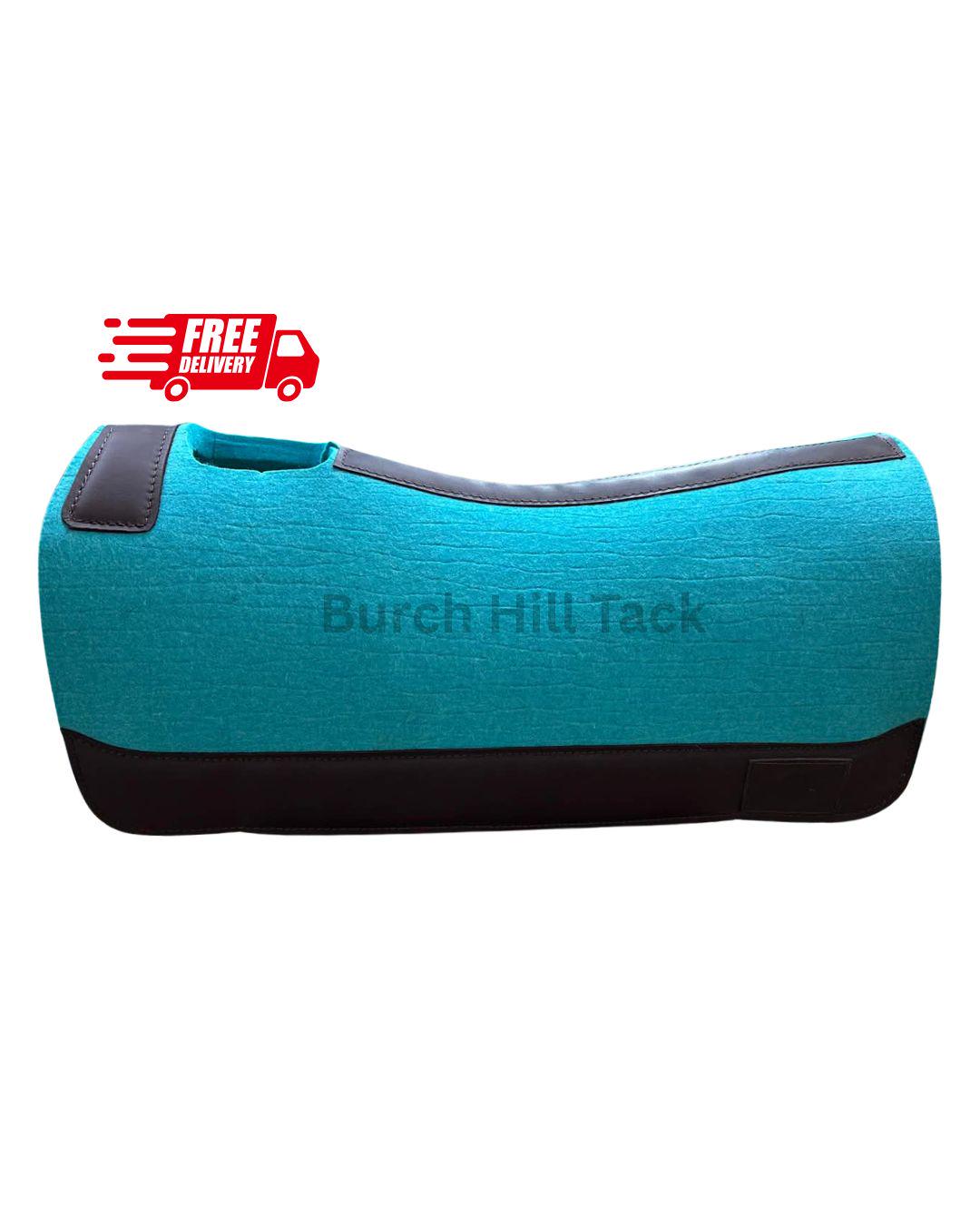 Wool Felt Western Saddle Pad, Contoured Horse Saddle Pad, Thick Western Riding Pad, Durable Ranch & Trail Tack