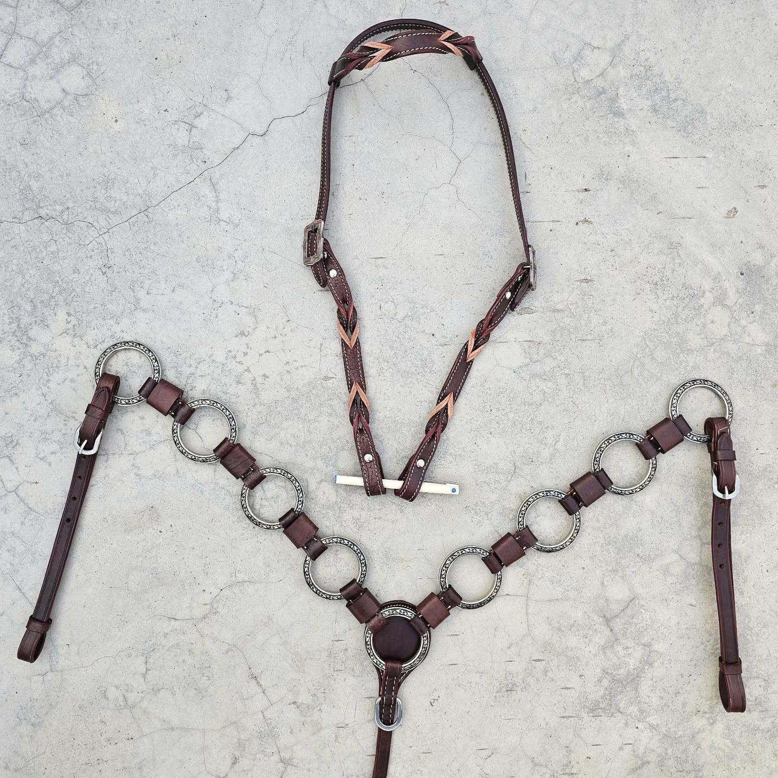 Western Horse Tack Set | Dark Brown Ring Set | Made to Order (BHT121)