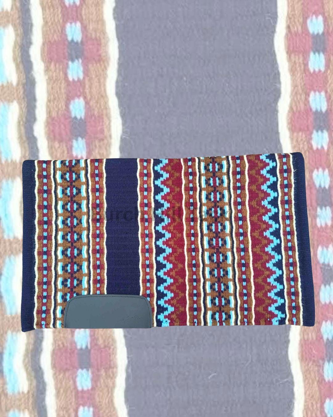 Navy & Red Western Pleasure Ranch Riding Saddle Pad | Handcrafted Show Horse Tack