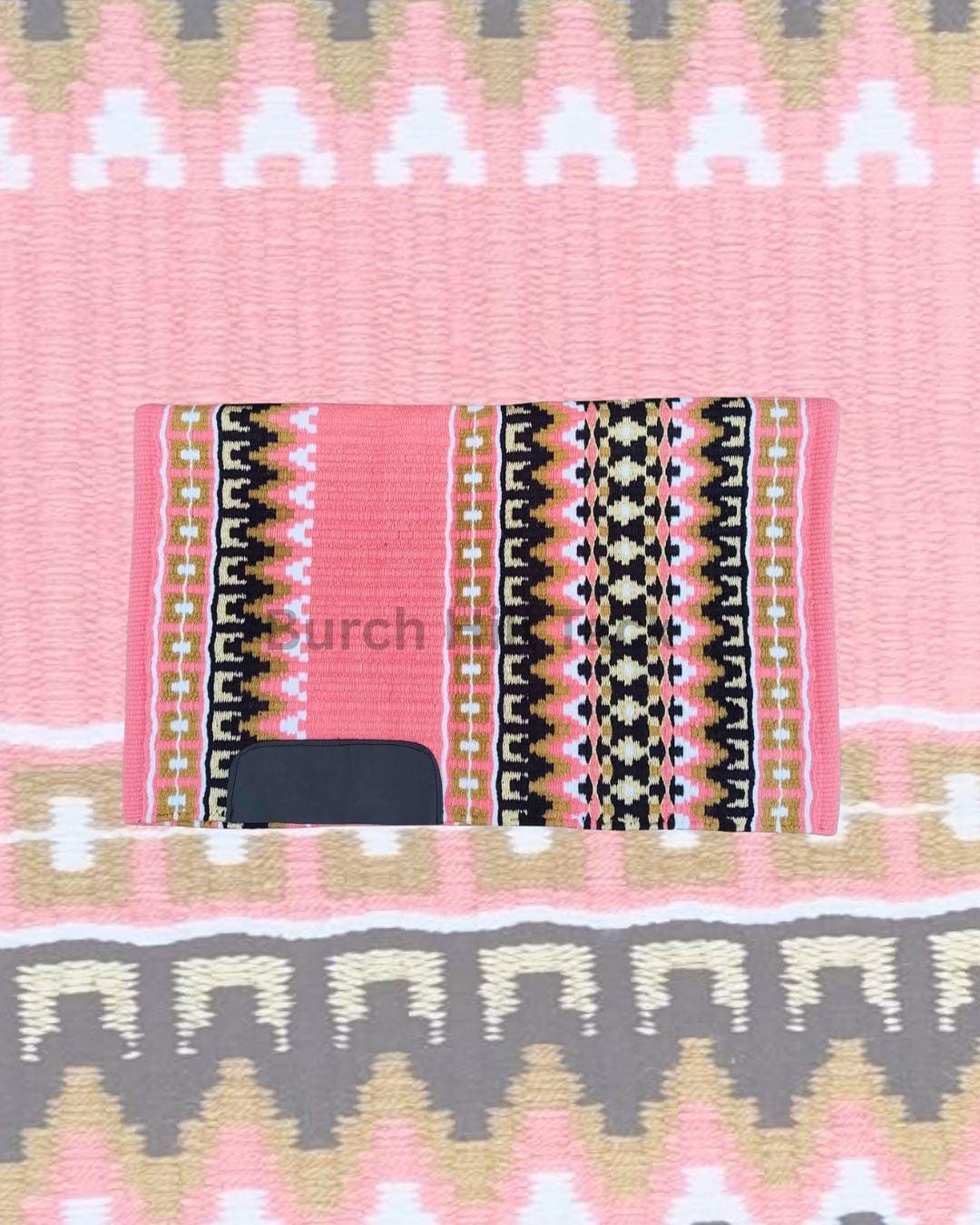 Pink & Gold Western Pleasure Ranch Riding Saddle Pad | Handcrafted Show Horse Tack