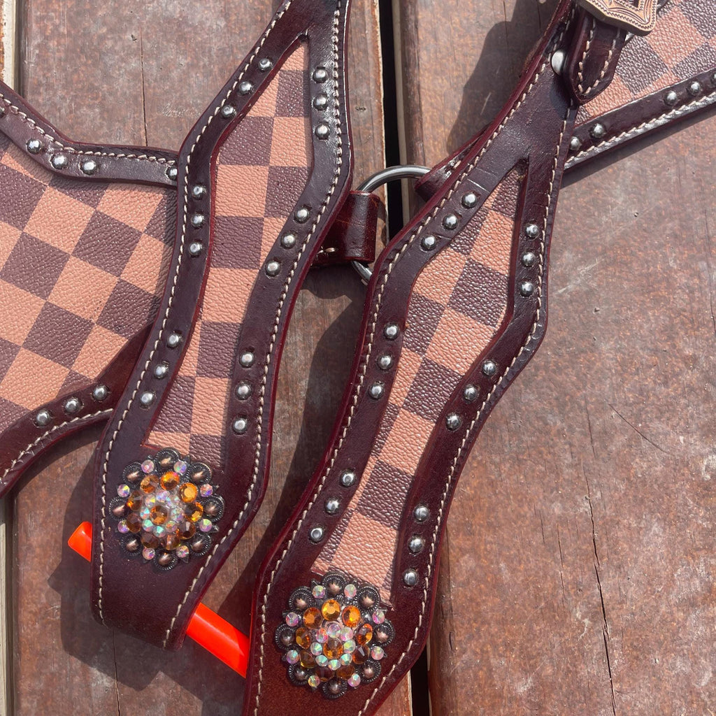 Brown Checker Tack Set- Ready to ship