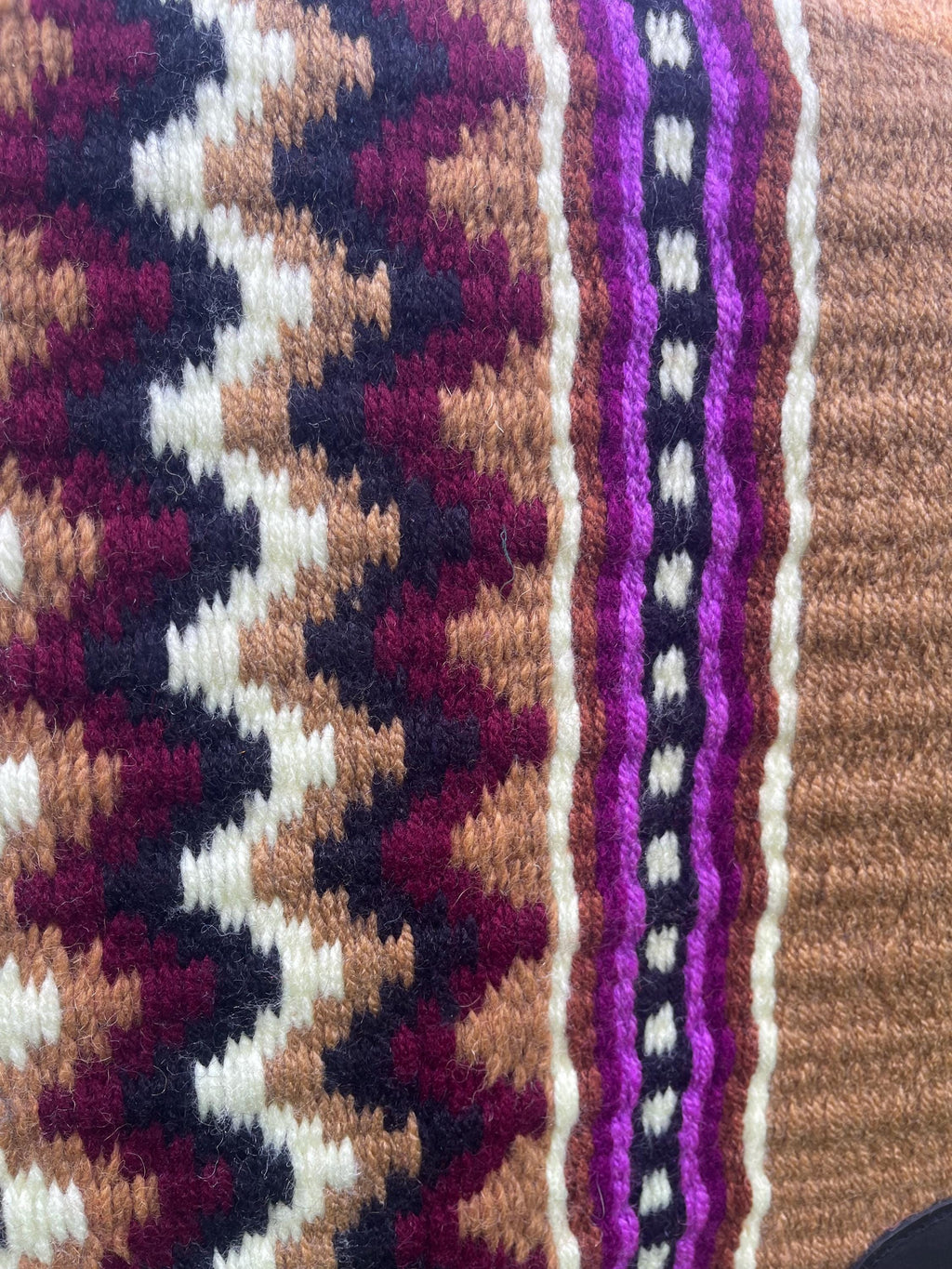 Tan& Burgundy Western show pad- Ready to ship