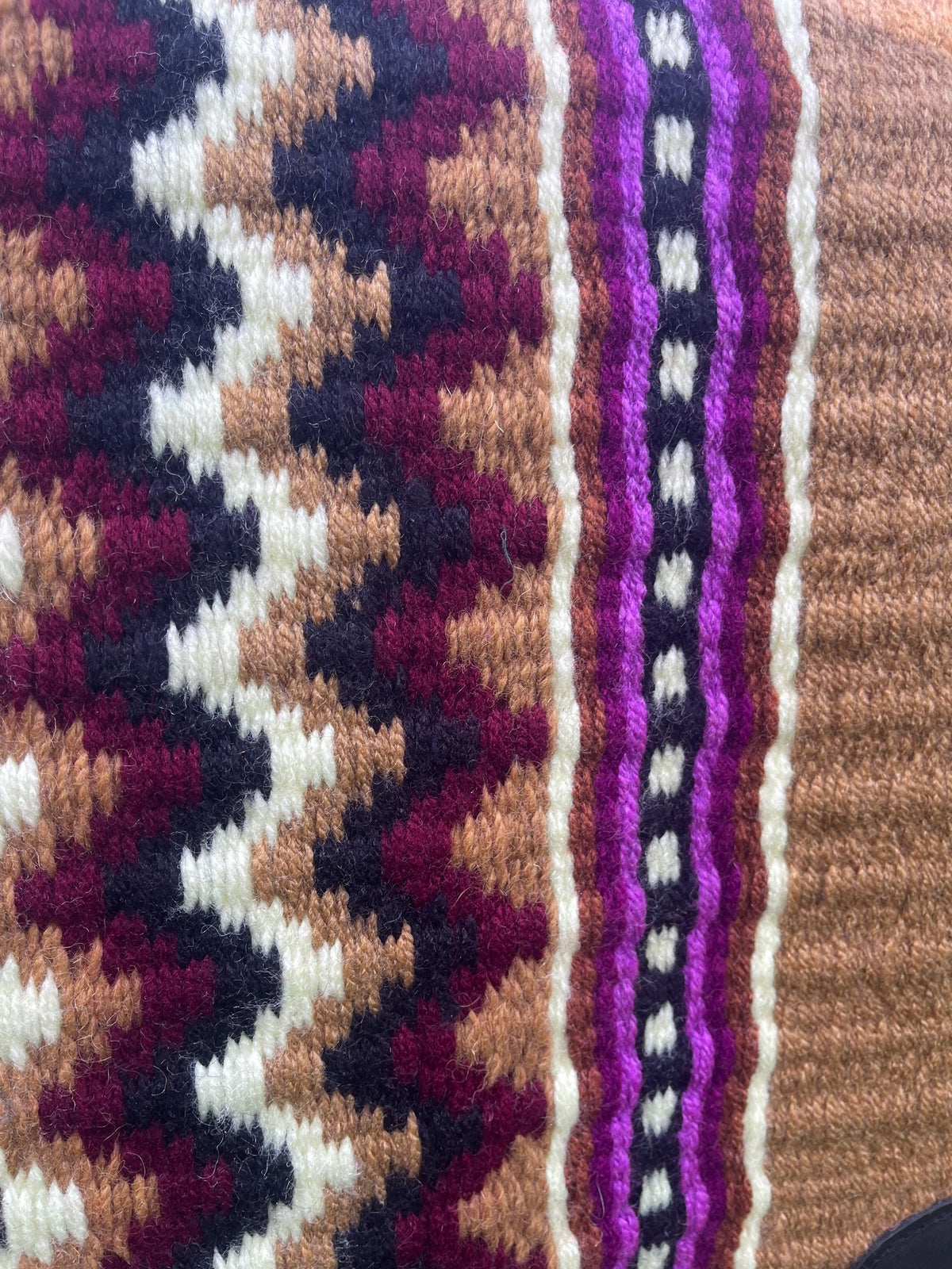 Tan& Burgundy Western show pad- Ready to ship