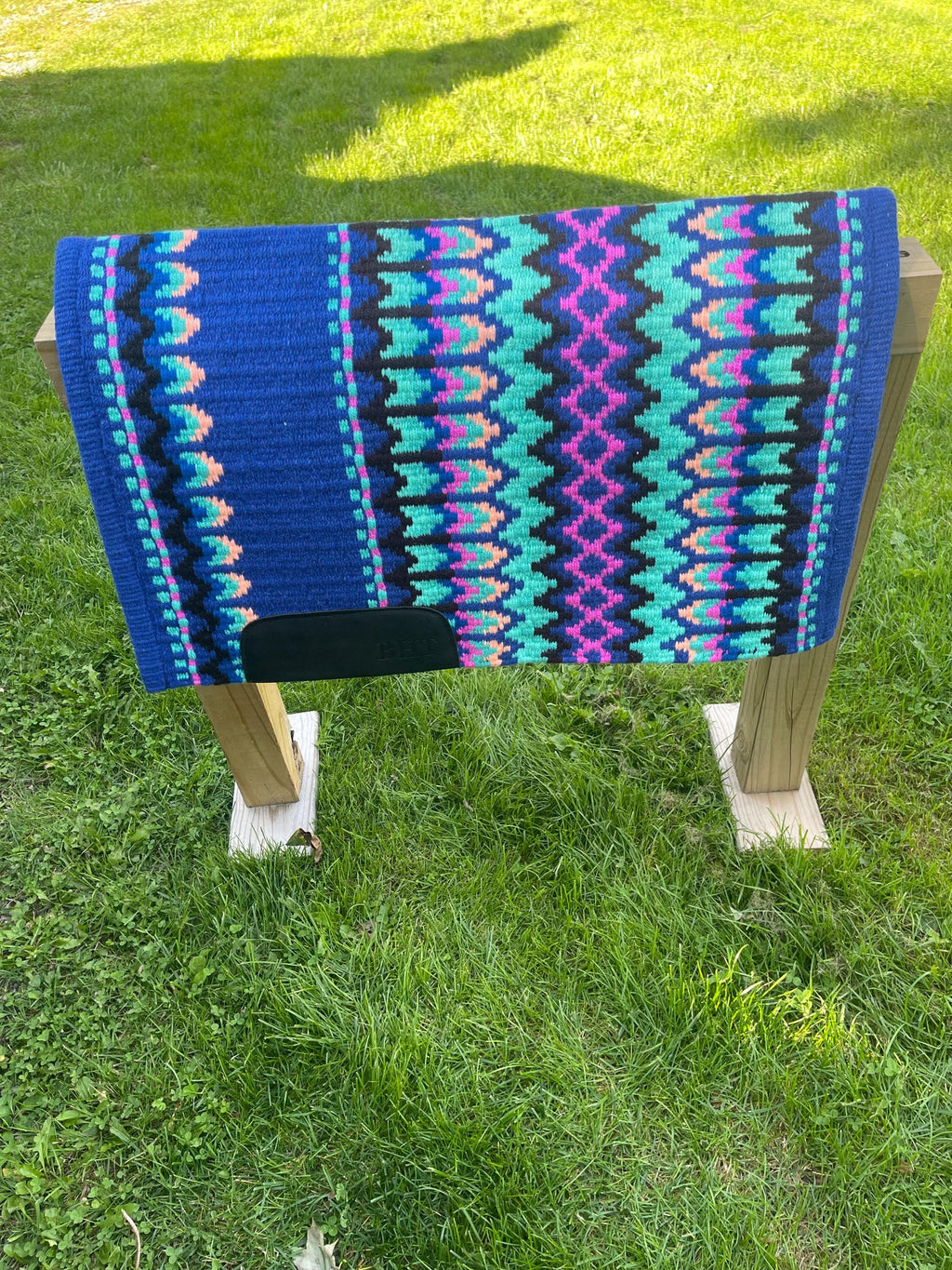 Royal blue and turquoise Western show pad- Ready to ship