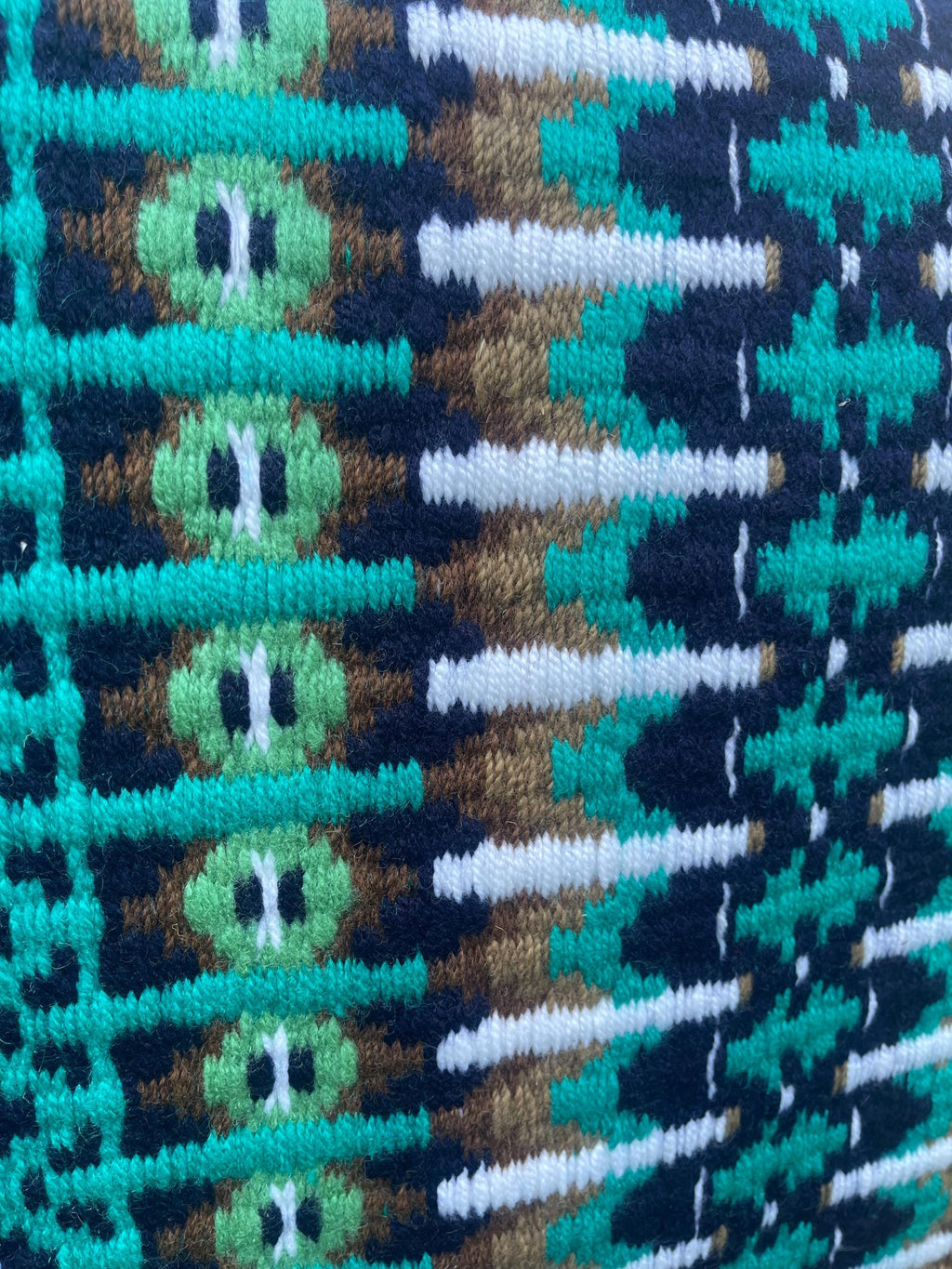 Mint green& navy Western show pad- Ready to ship