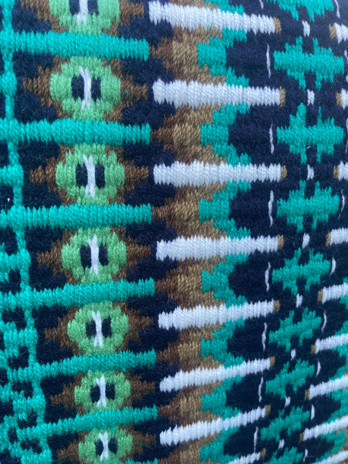 Mint green& navy Western show pad- Ready to ship