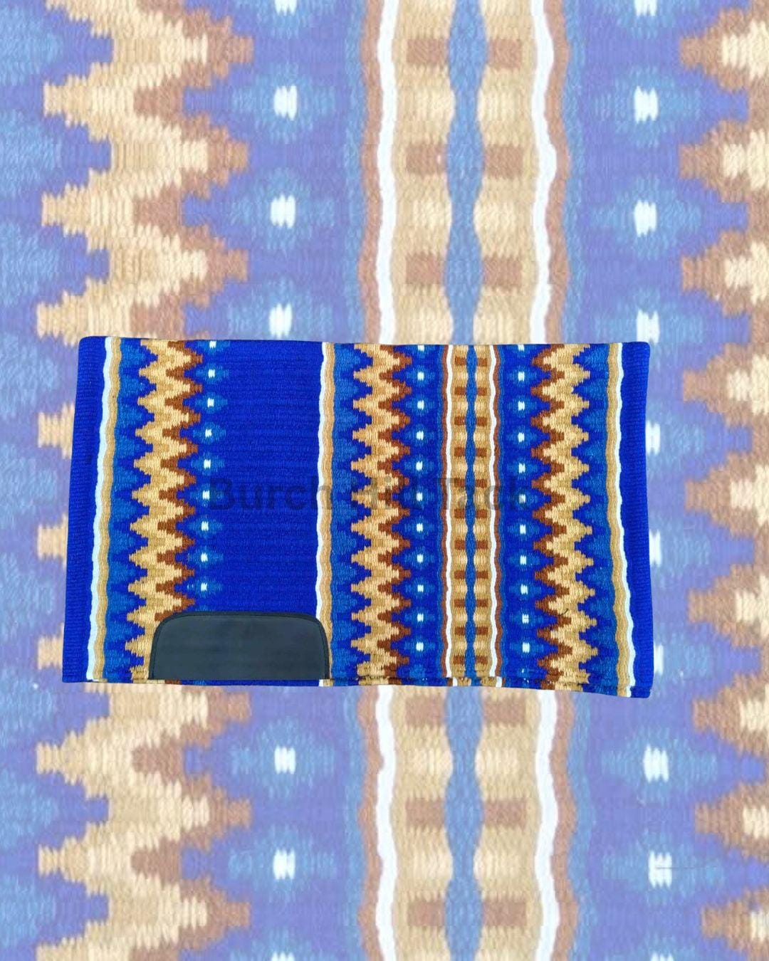 Blue & Tan Western Pleasure Ranch Riding Saddle Pad | Handcrafted Show Horse Tack