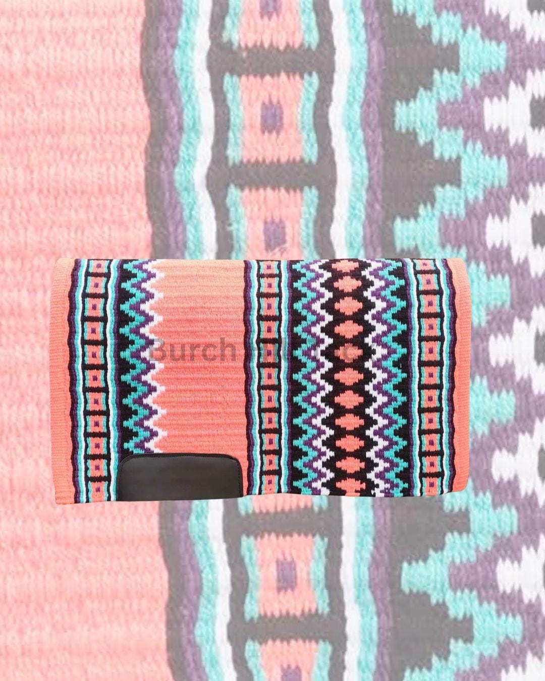 Salmon Western Pleasure Ranch Riding Saddle Pad | Handcrafted Show Horse Tack