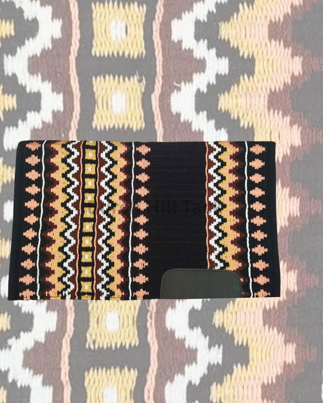 Black & Gold Western Pleasure Ranch Riding Saddle Pad | Handcrafted Show Horse Tack
